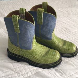 Green fat baby cowboy boots